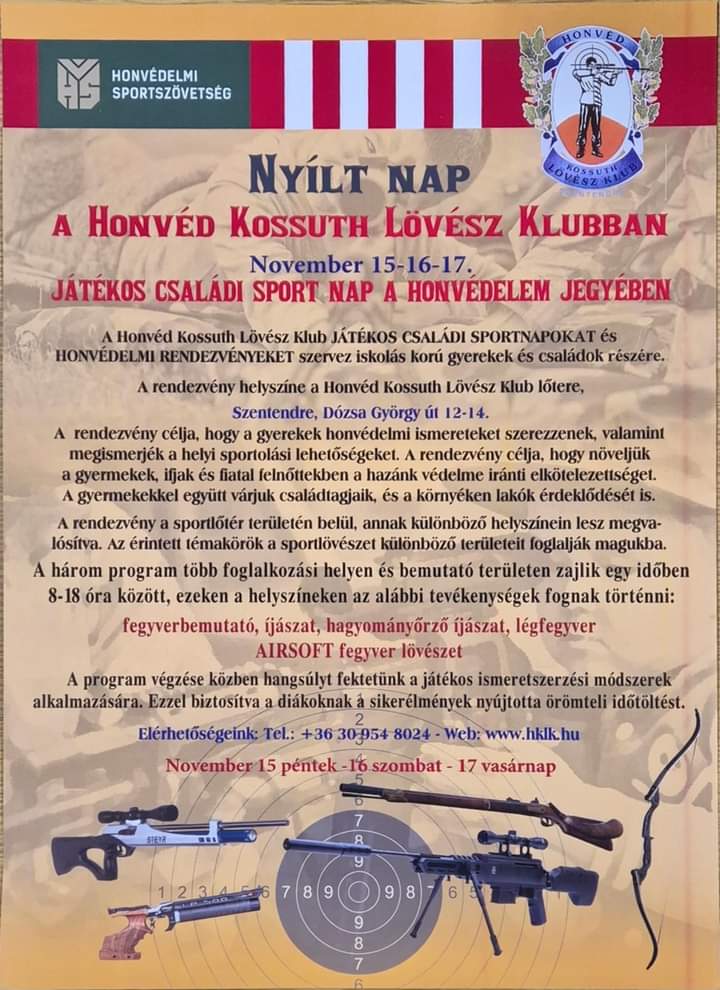 Családi nap Honvéd Kossuth Lövész Klub