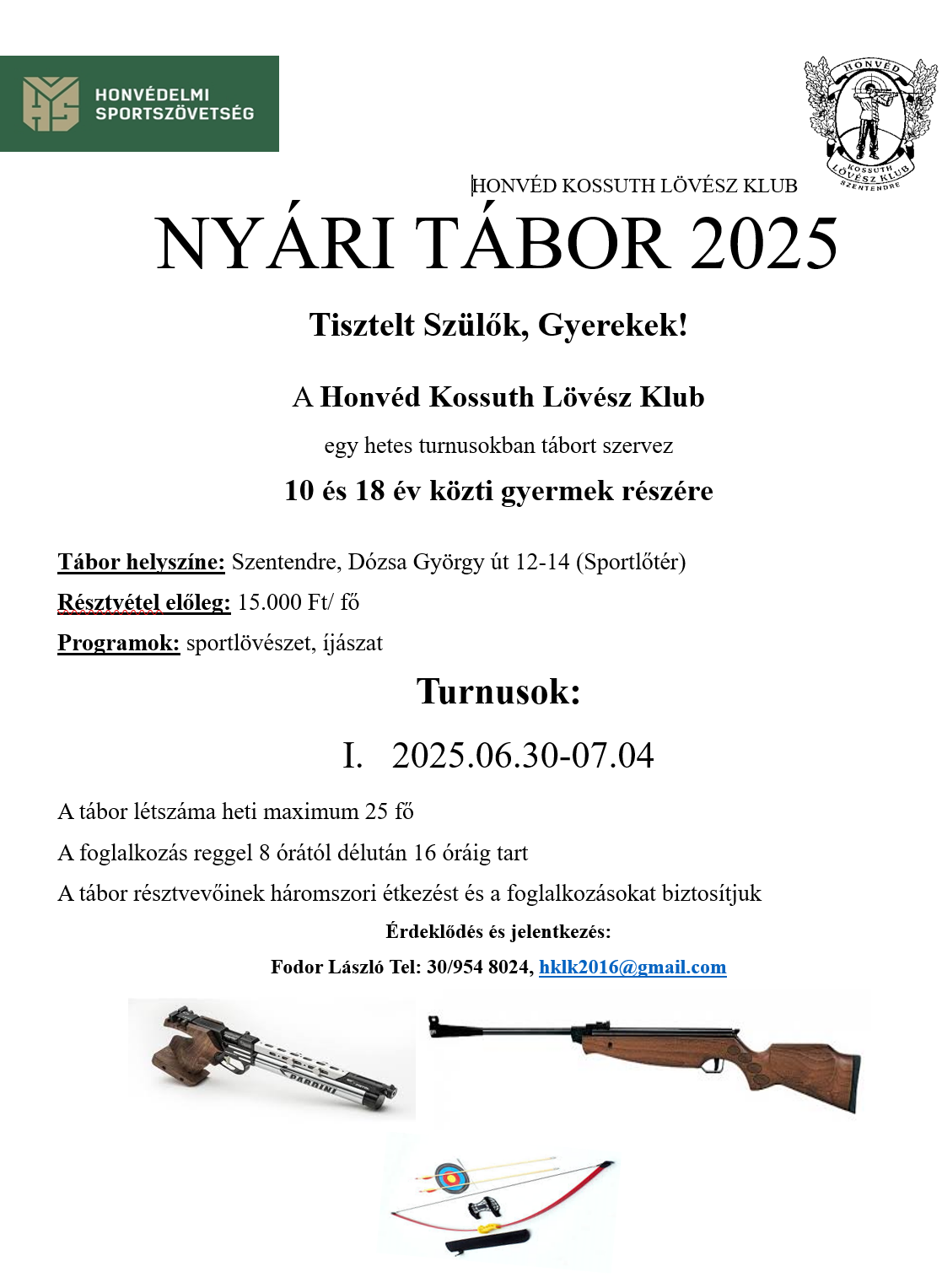 Nyári lövésztábor 2025